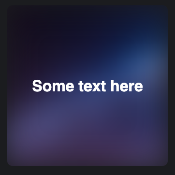 Blurred image effect