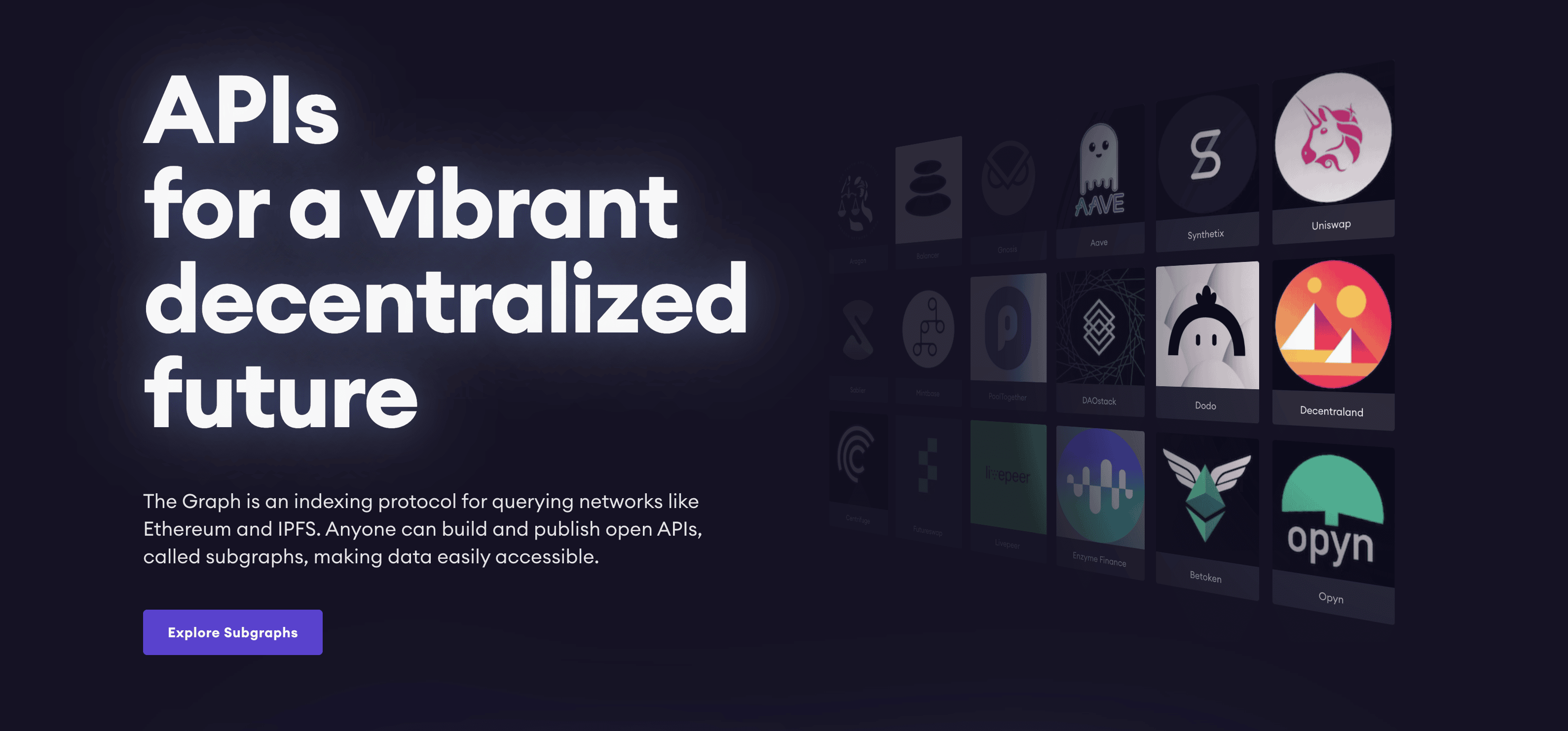 Glowing text effect example from The Graph